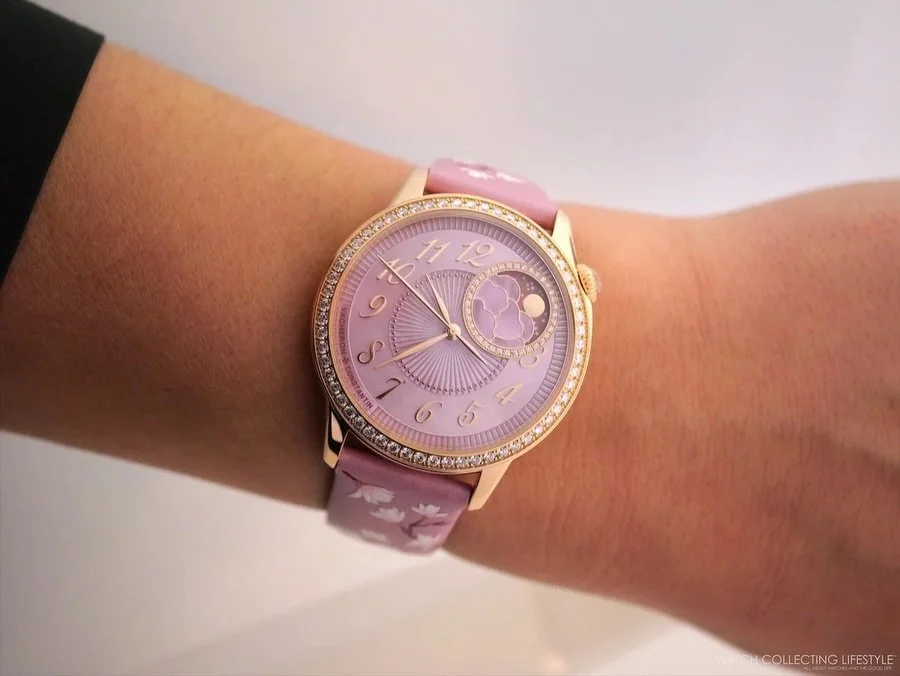 The new @vacheronconstantin &Eacute;g&eacute;rie Moon Phase Spring Blossom. The strap is just amazing. #watchesandwonders2026