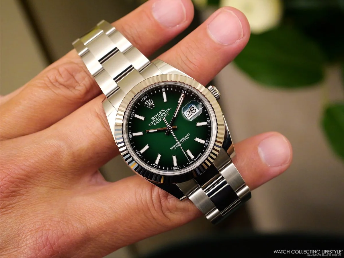 Introducing: Rolex Datejust 41 White Rolesor Green Lacquer Ombré Dial—Reference 126334 (Live Photos)