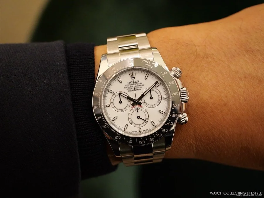 The @rolex Cosmograph Daytona reference 126502 is the first Daytona configured in Rolesium&mdash;pairing Oystersteel with 950 platinum&mdash;and the first mostly-steel Daytona to be fitted with a Grand Feu enamel dial and a sapphire case back. The be