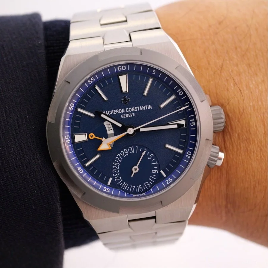 The photos don&rsquo;t do justice. My favorite from the new @vacheronconstantin Overseas Dual Time Cardinal Points.