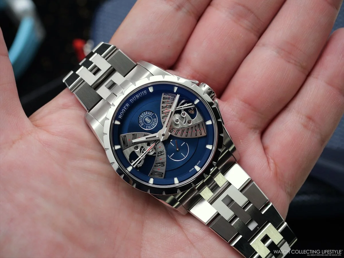 Introducing: Roger Dubuis Excalibur Biretrograde Calendar in Steel with Integrated Bracelet—Back to its Origins (Live Photos)