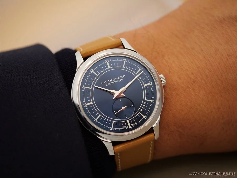 The L.U.C XPS Prussian Blue is a 40 mm ultra-thin dress watch in Lucent Steel that owes its entire chromatic identity to the historical relationship between the Canton of Neuch&acirc;tel&mdash;where the Manufacture is based&mdash;and the Kingdom of P