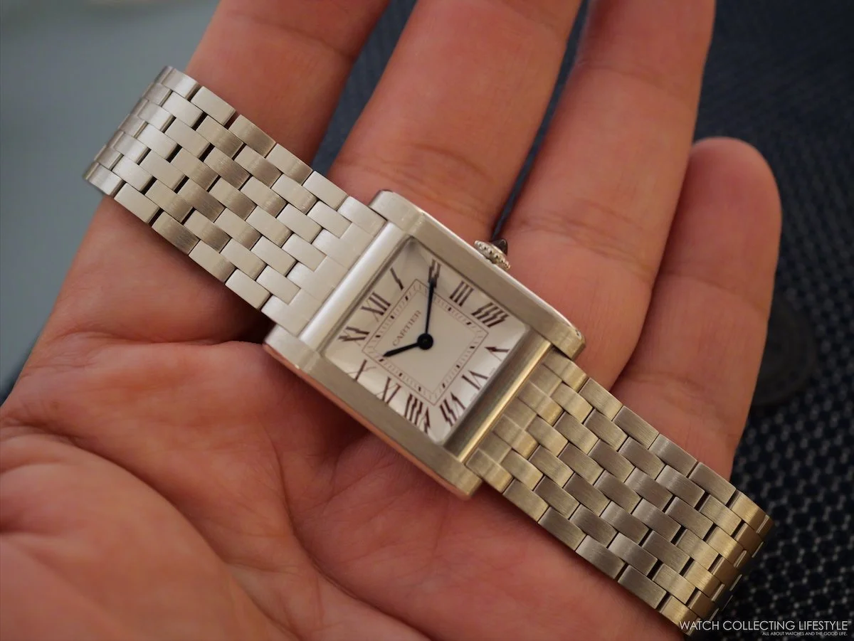 Introducing: Cartier Privé Tank Normale on Platinum Bracelet (Live Photos)