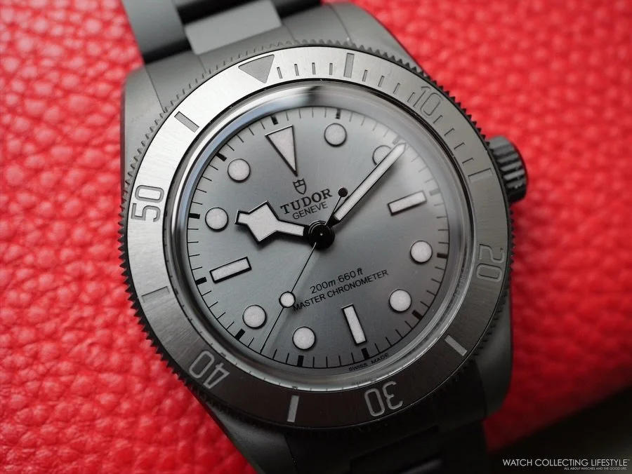 Tudor @tudorwatch has been experimenting with monobloc ceramic cases since 2013, when the brand relaunched in the U.S. with the now-discontinued Fastrider Black Shield, which was actually a pretty cool watch. The Black Bay Ceramic on strap was origin