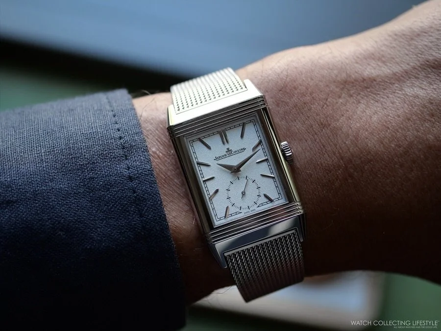 Meet the new @jaegerlecoultre Reverso Tribute Monoface Small Seconds &lsquo;Or Deco&rsquo; now in 18K White Gold. #jaegerlecoultre #watchcollectinglifestyle #reverso