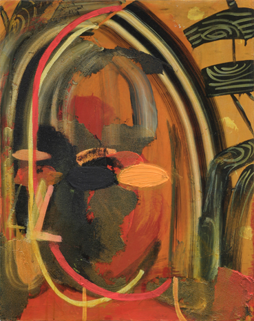 ORANGE HEAD , 2009 Acrylic on canvas 19 1/2 x 15 3/4 inches 