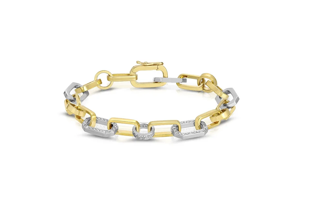 silver and gold chain bracelet — Nancy Newberg Jewelry