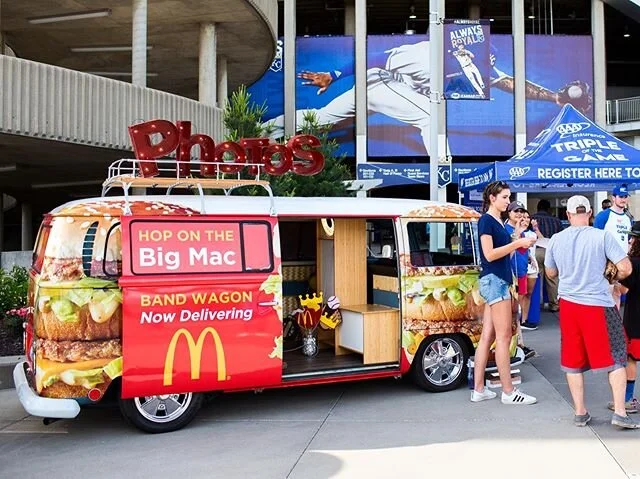 A little blast from the past! &bull;
&bull;
The time has come! Hop on the Big Mac Wagon and get your free @ubereats delivery code tonight at the K! We&rsquo;re park right inside gate D until the first pitch, this is the start of many activations over