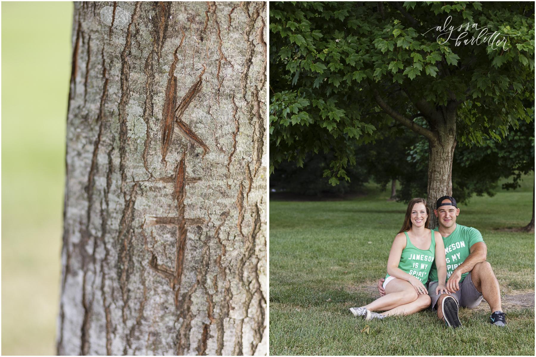 engagement photography kansas city loose park dog trees jameson