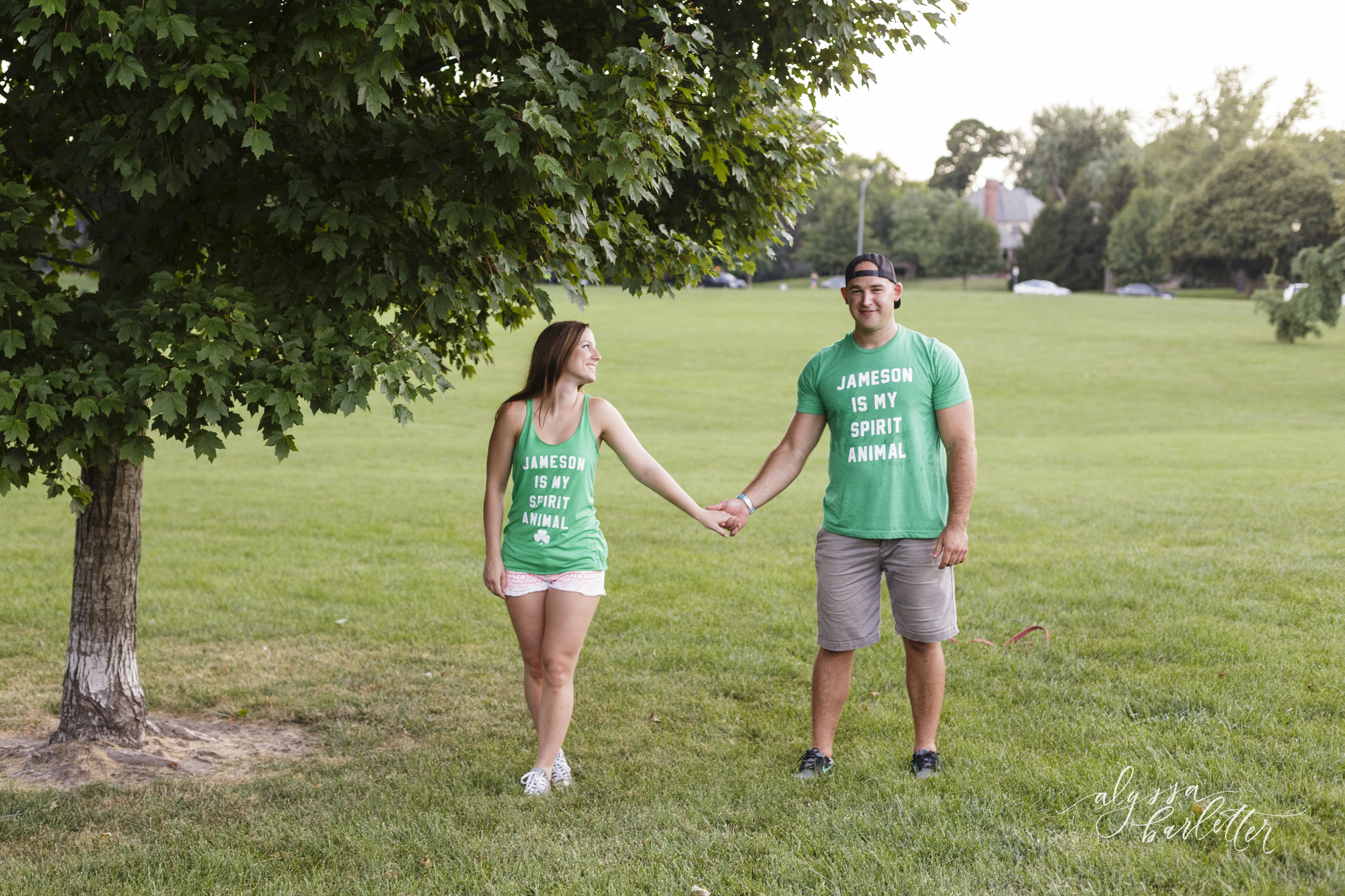 engagement photography kansas city loose park dog trees jameson
