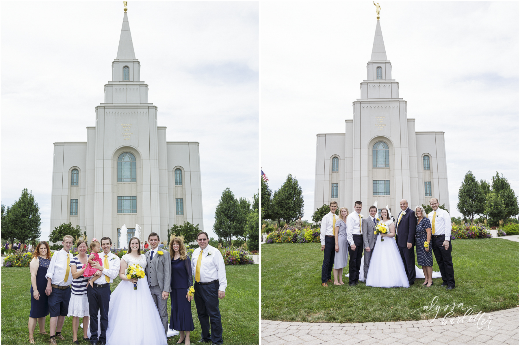 kansas city lds temple wedding family