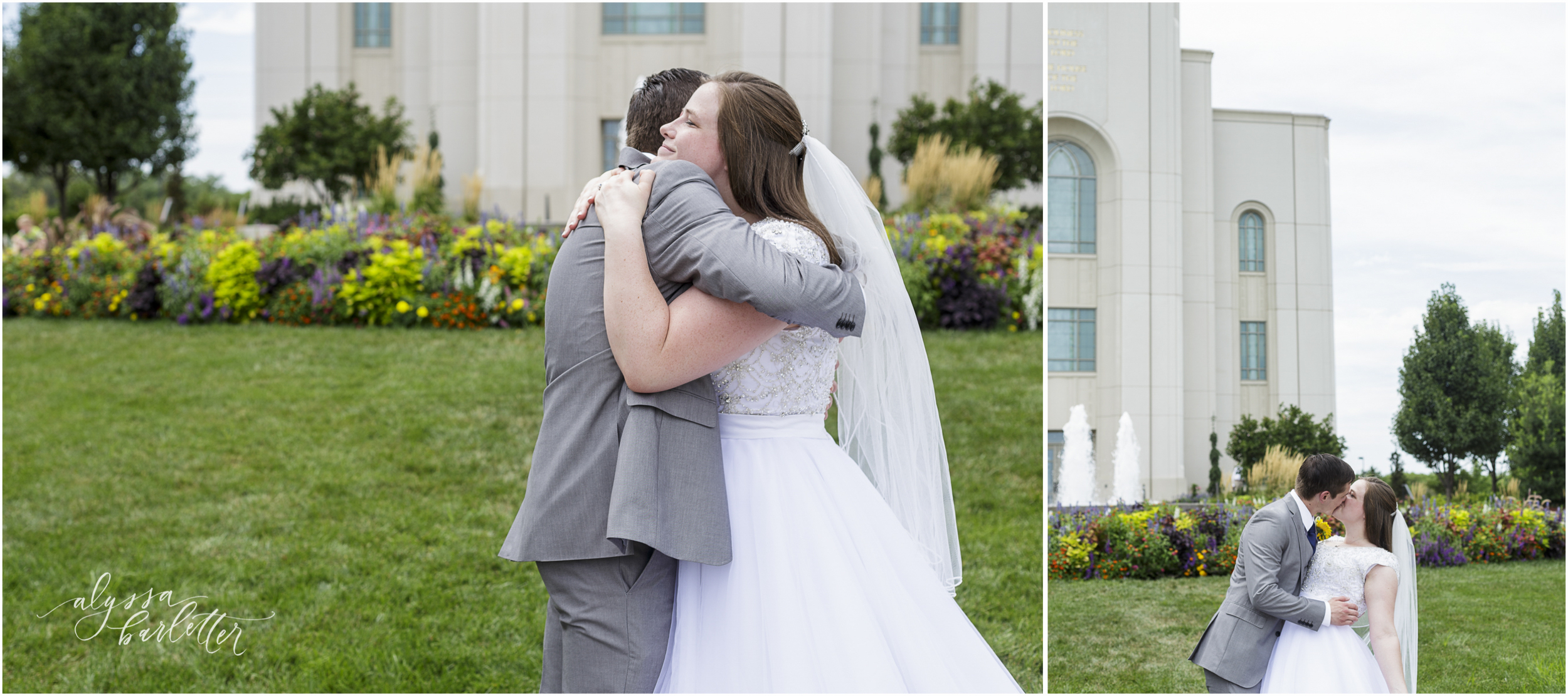 kansas city lds temple wedding bride groom