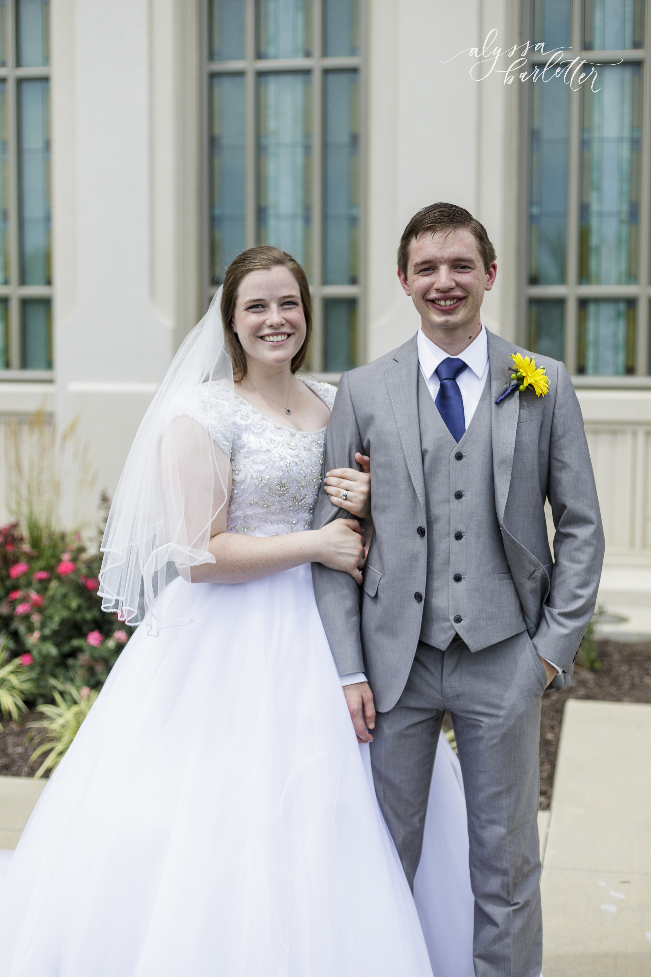 kansas city lds temple wedding bride groom
