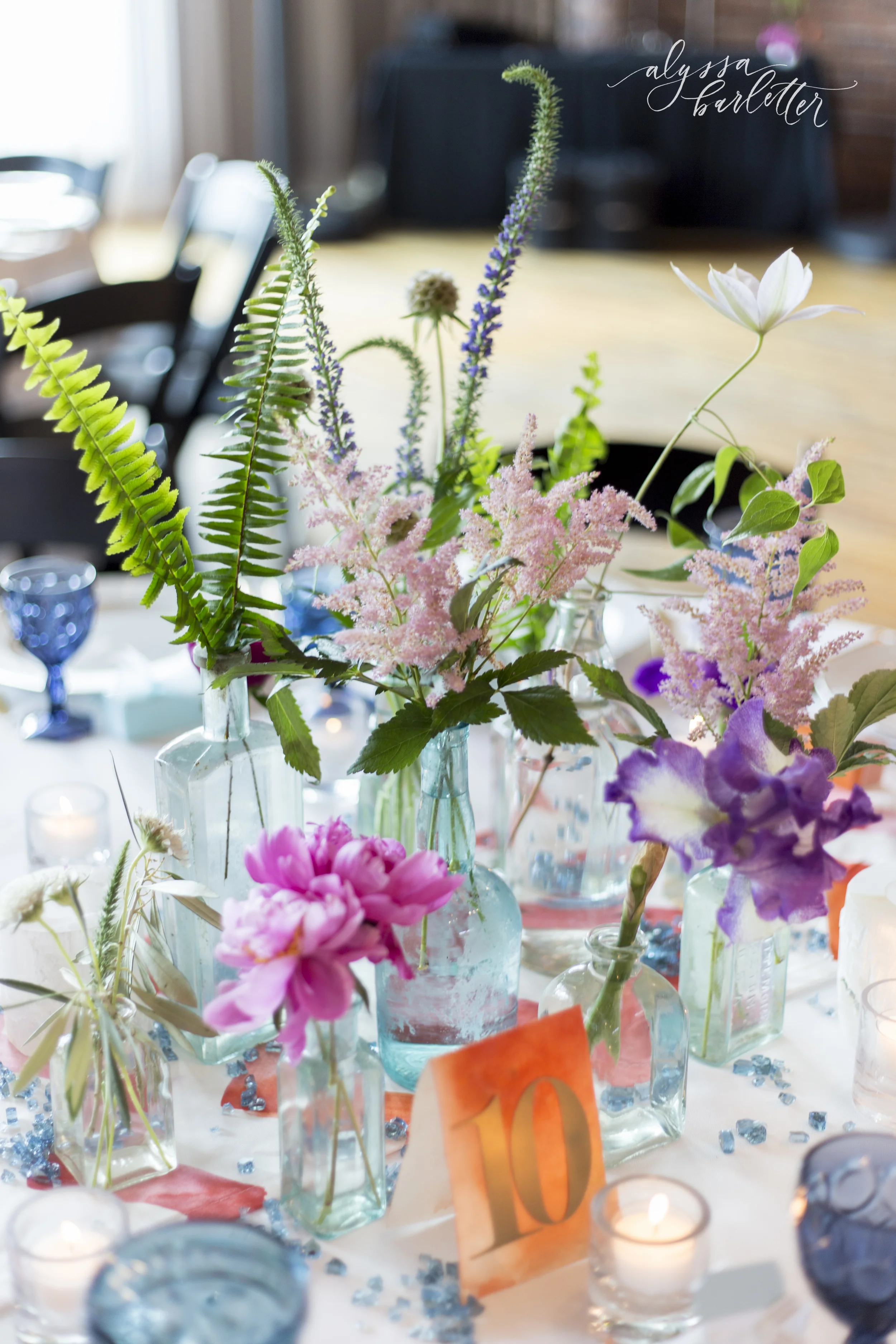 kansas city wedding photography centerpiece table reception the berg big fake wedding