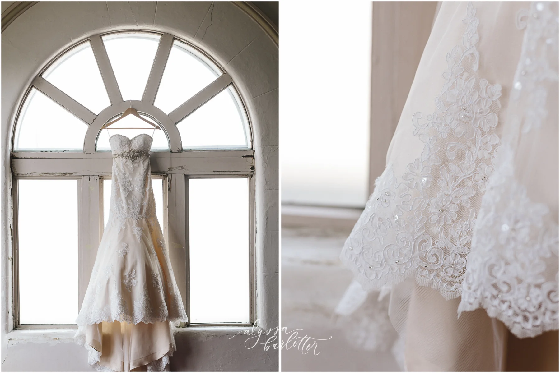 kansas city wedding photographer redeemer midtown details dress bride lace