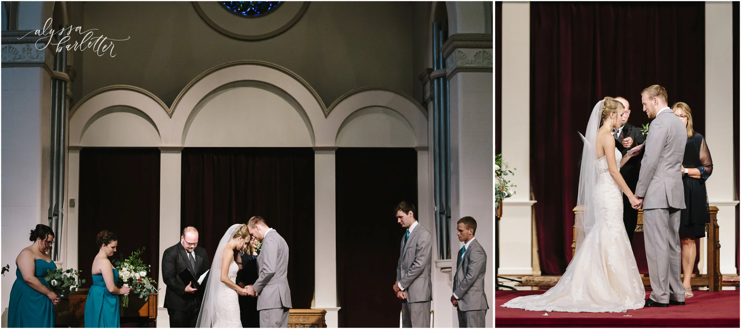 kansas city wedding photographer redeemer church midtown ceremony