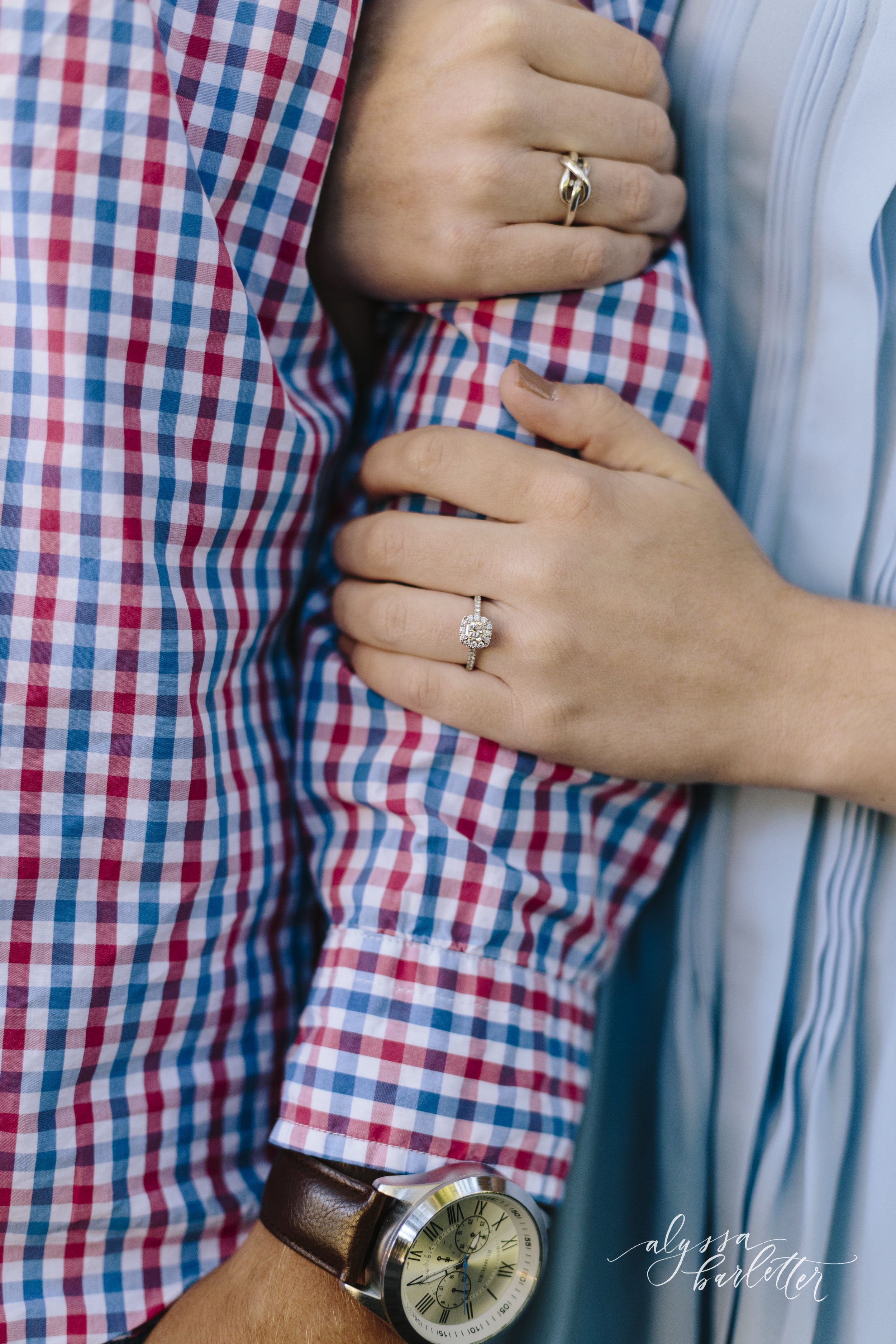 kansas city wedding photographer engagement loose park ring