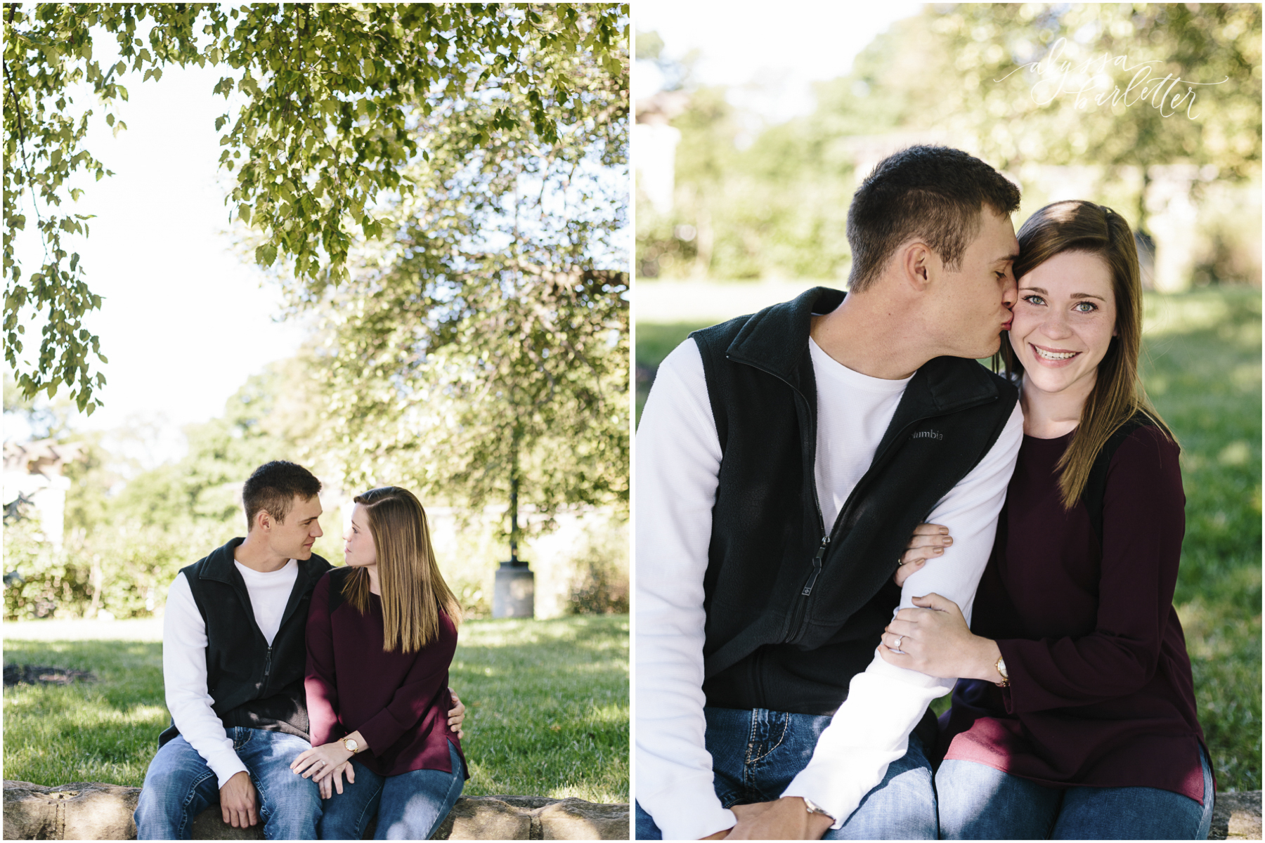 kansas city wedding photographer engagement loose park