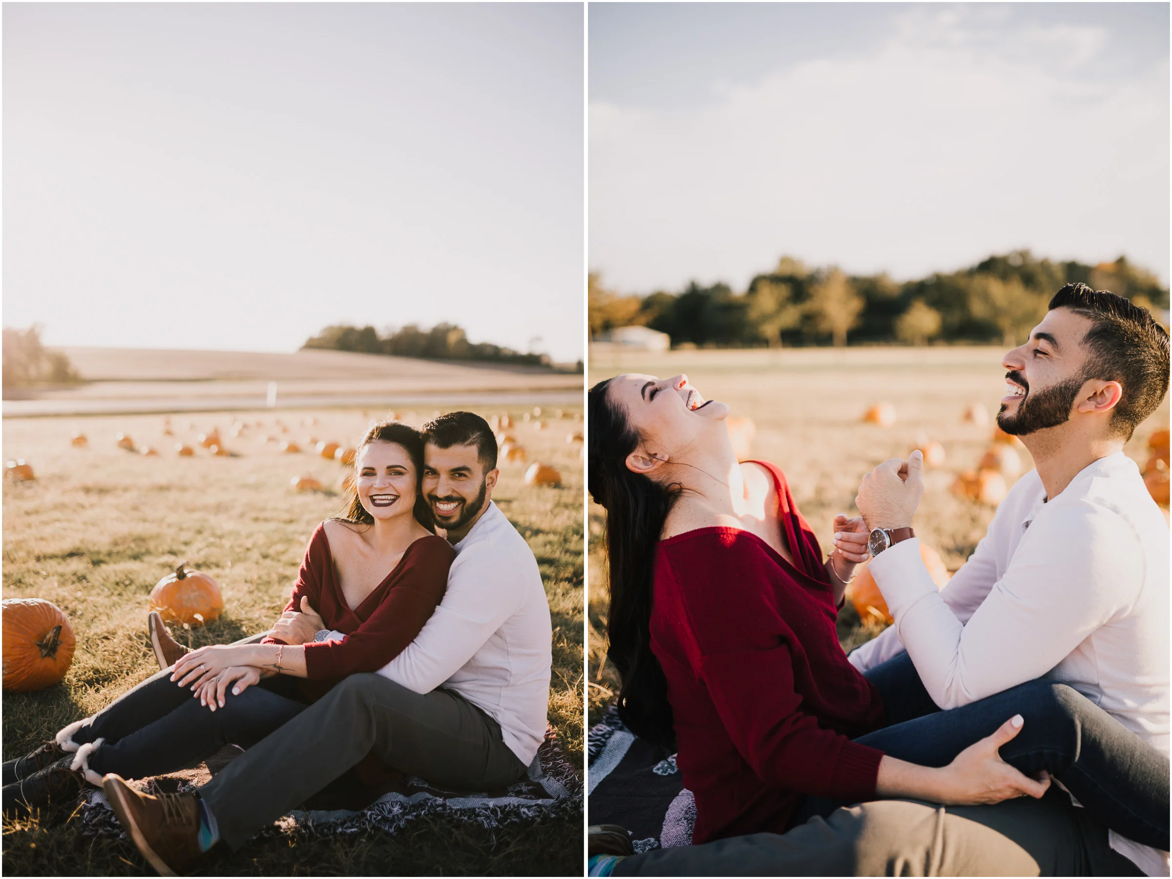 alyssa barletter photography fall pumpkin patch engagement photos sunset-10.jpg