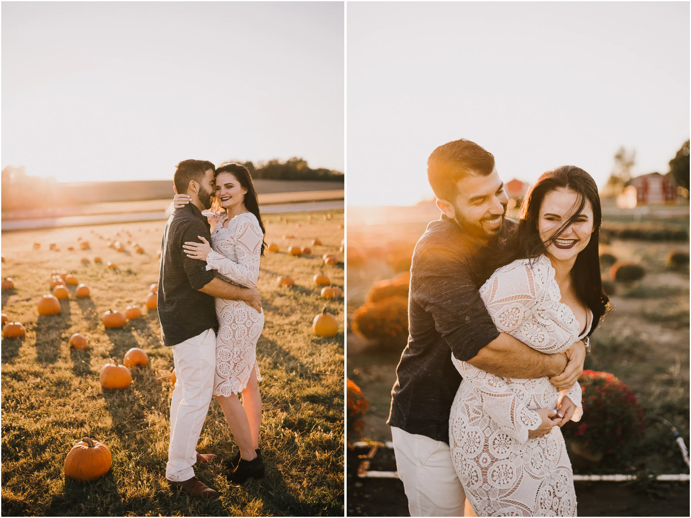 alyssa barletter photography fall pumpkin patch engagement photos sunset-24.jpg