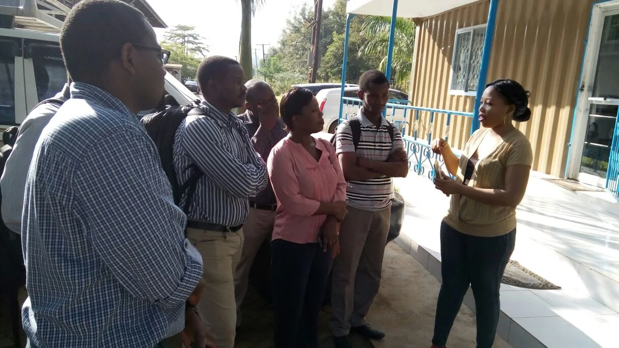 Ruth Maganga introducing Chris and the team to the viral molecular diagnostics lab.