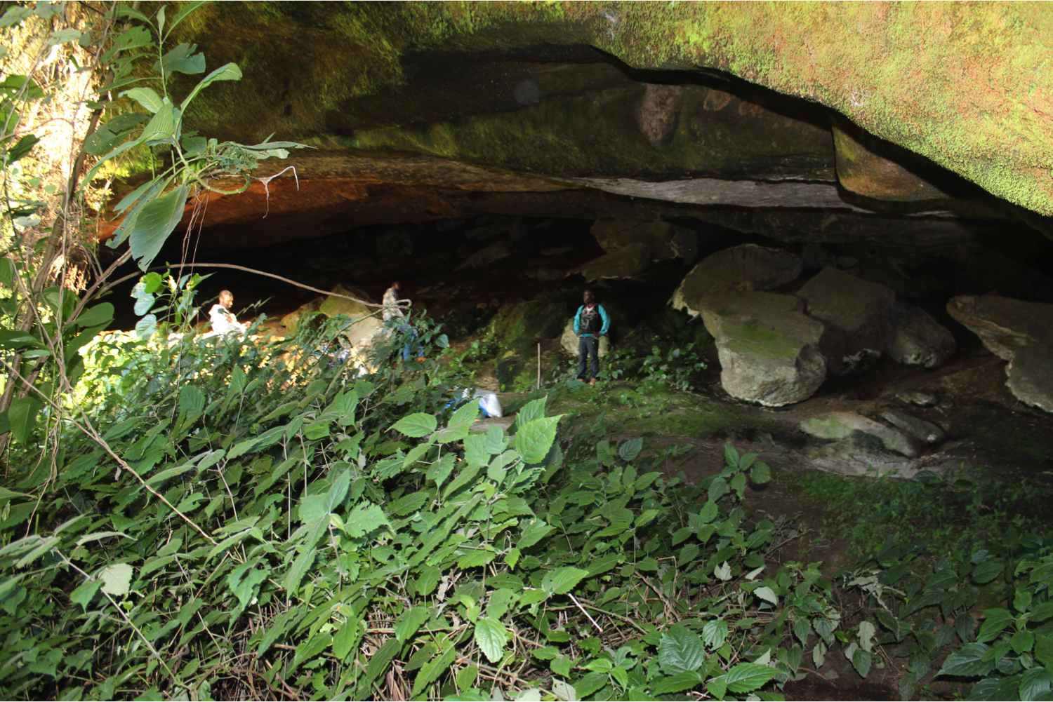 The team at Magombelema cave site