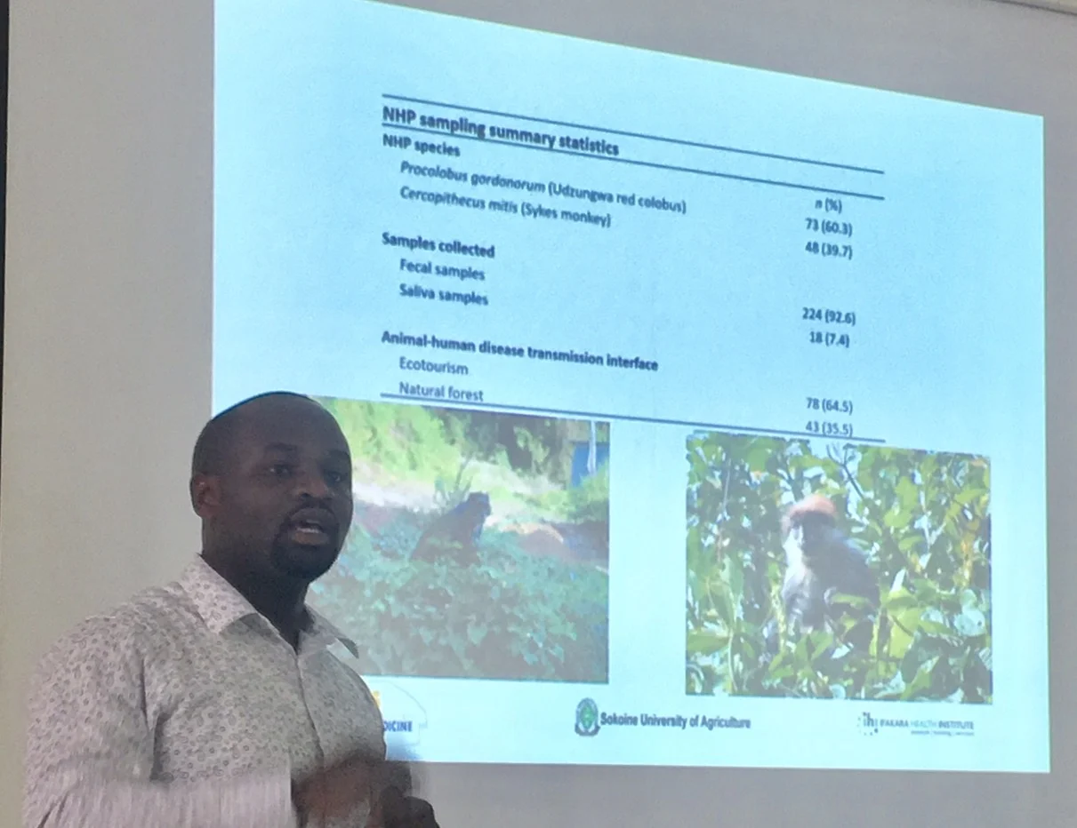 Our One Health Officer presenting on wildlife work.