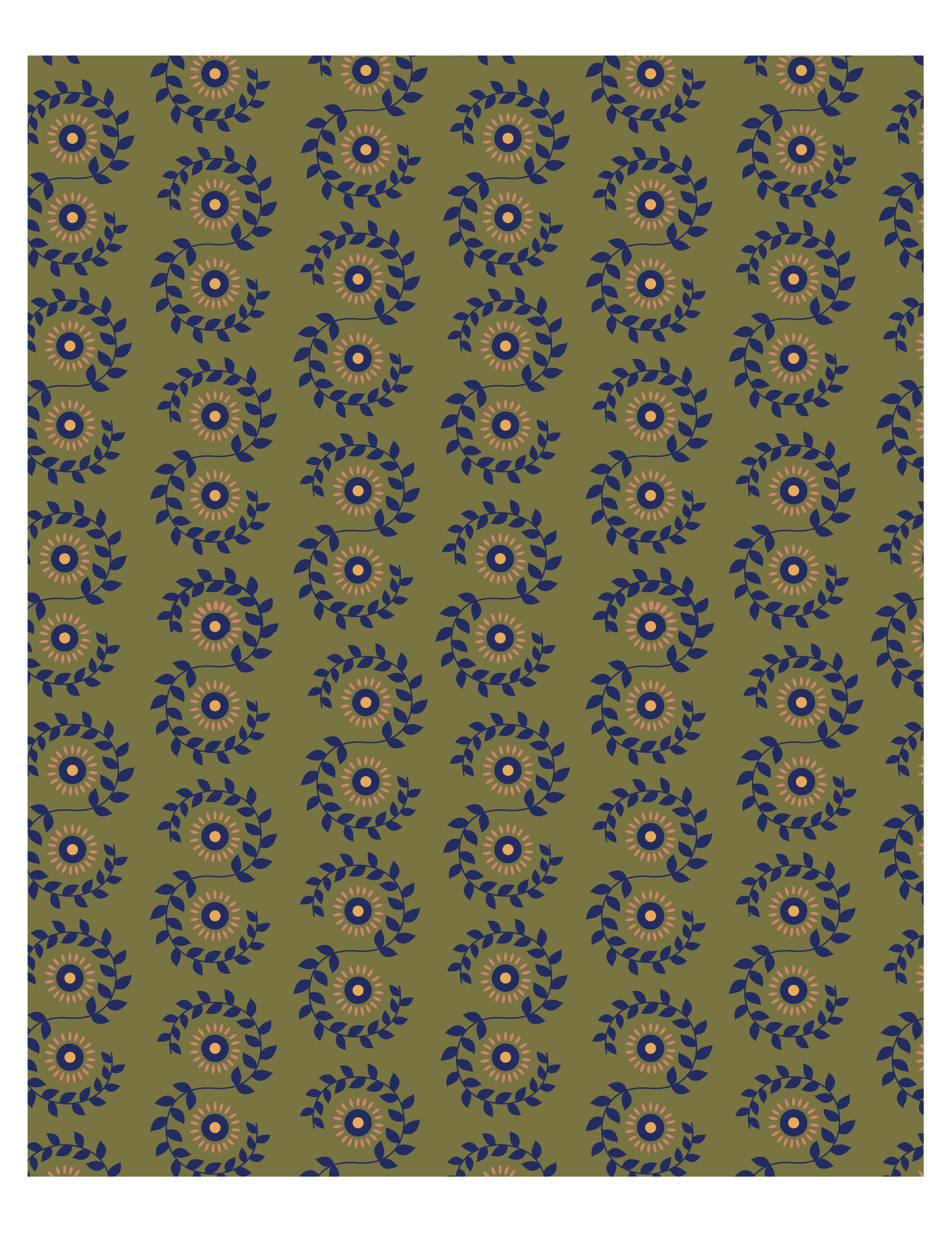 Floral Vine on Olive Pattern Print-01.jpg