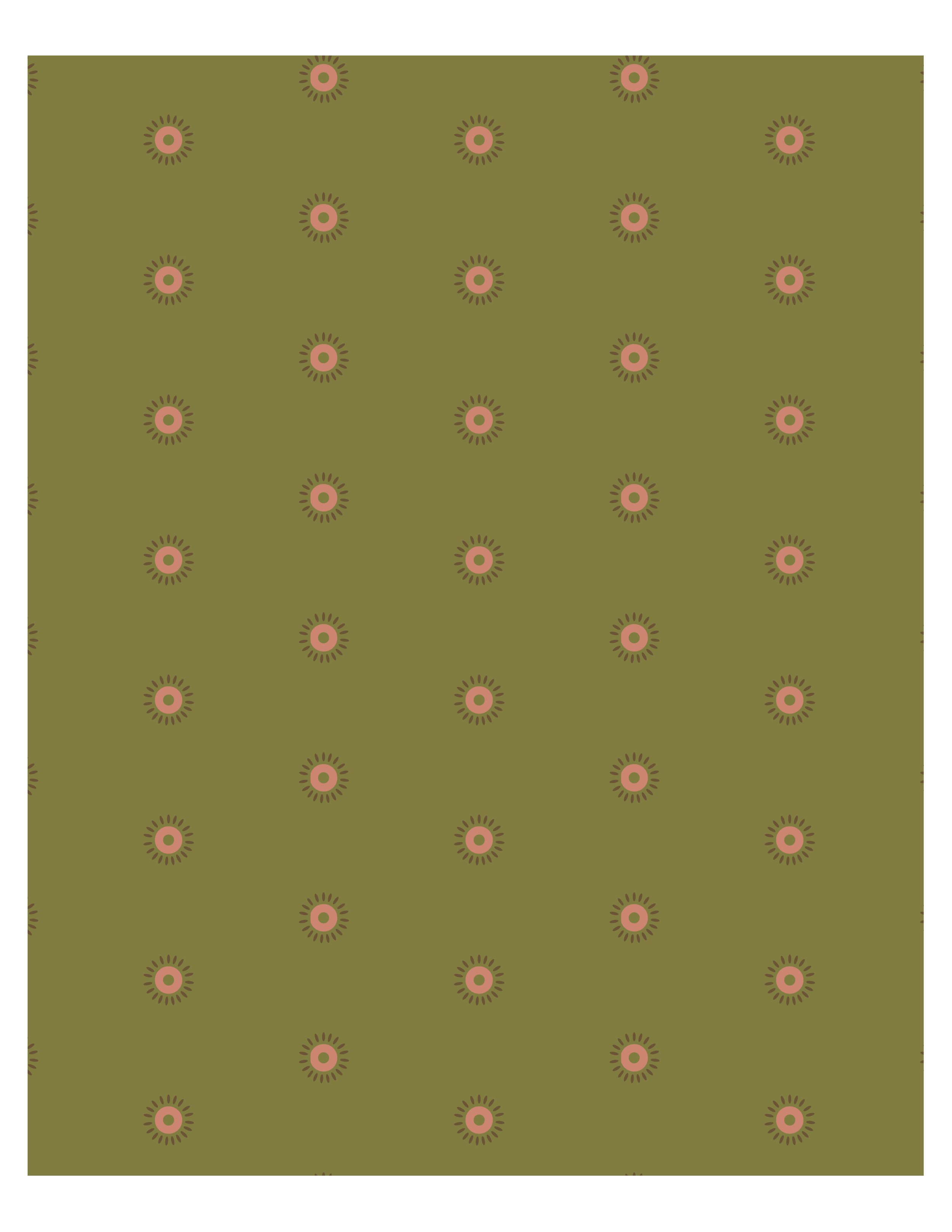 Round Floret on Olive Pattern Print-01.jpg