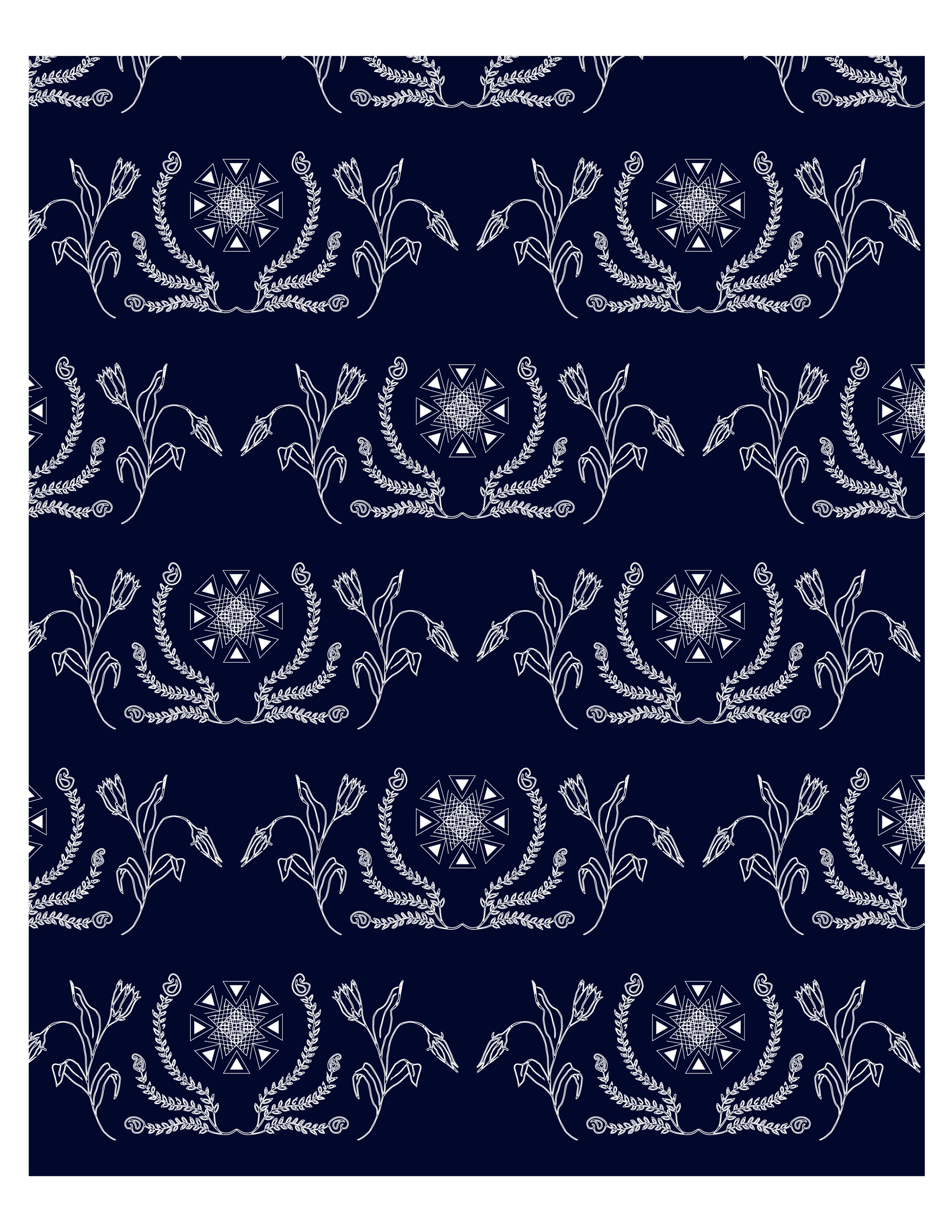 Midnight Blossoms Pattern Print-01.jpg