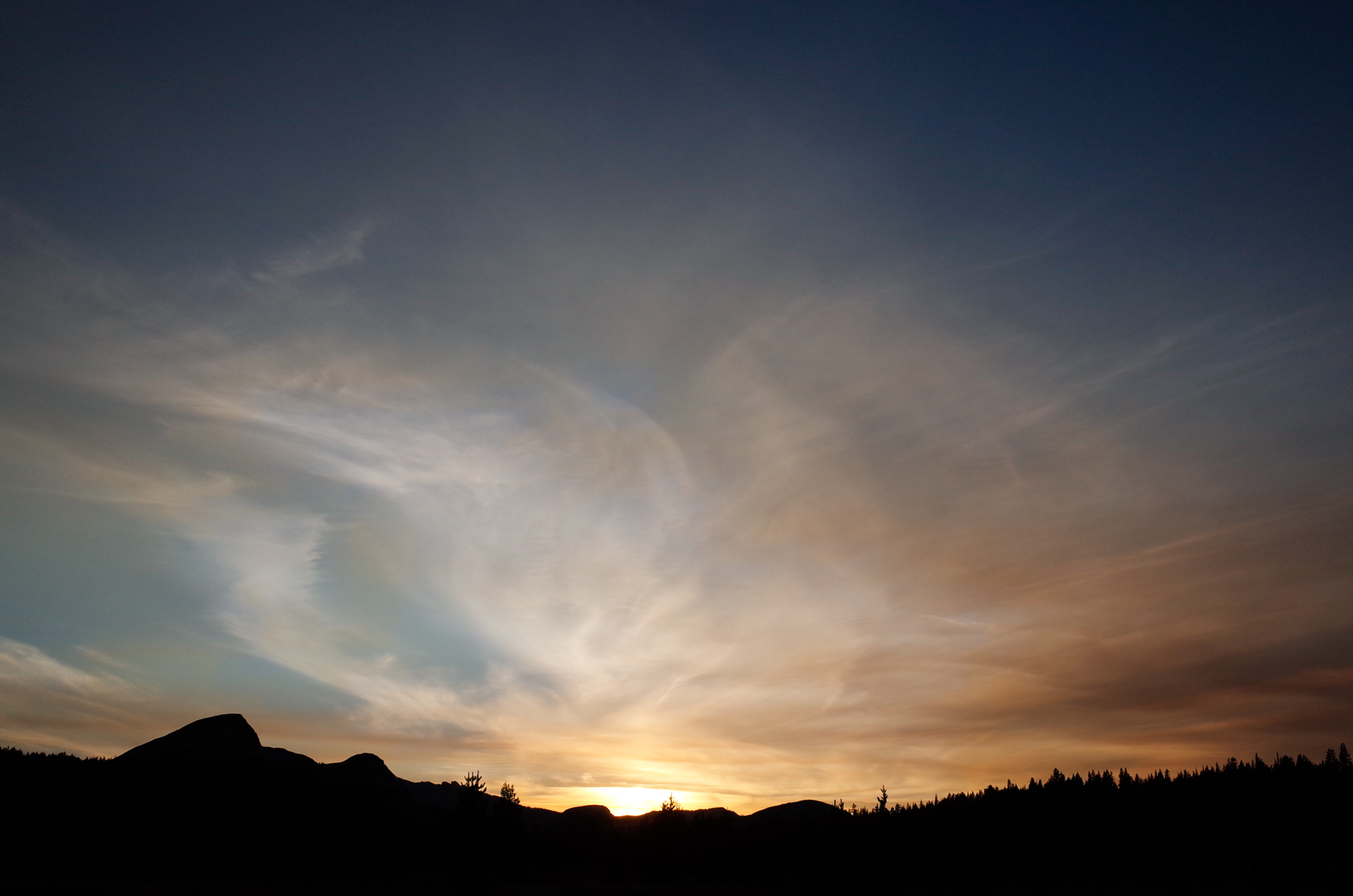  Sunset at Tuolumne Meadows. Yosemite National Park, California. August 2015. 
