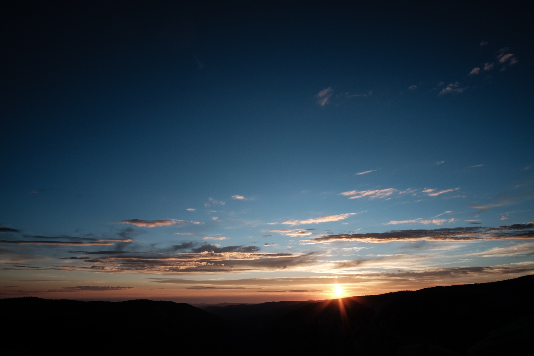  Sunset in Yosemite National Park, California. August 2015. 