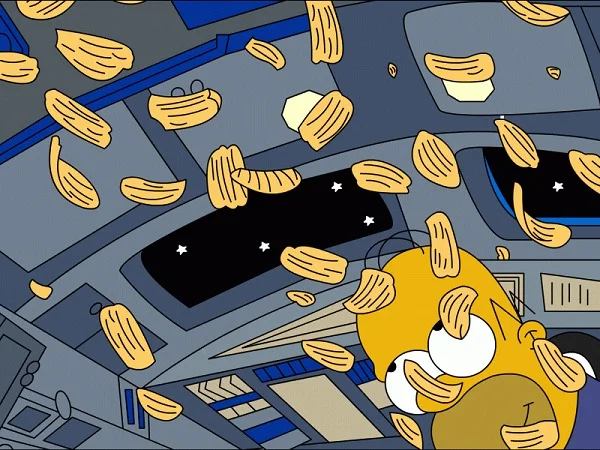 The ship in the fifth season episode of The Simpsons, ‘Deep Space Homer’, would have suffered the same fate if not for the lovable lout’s hunger. I give this one a nine out of ten.