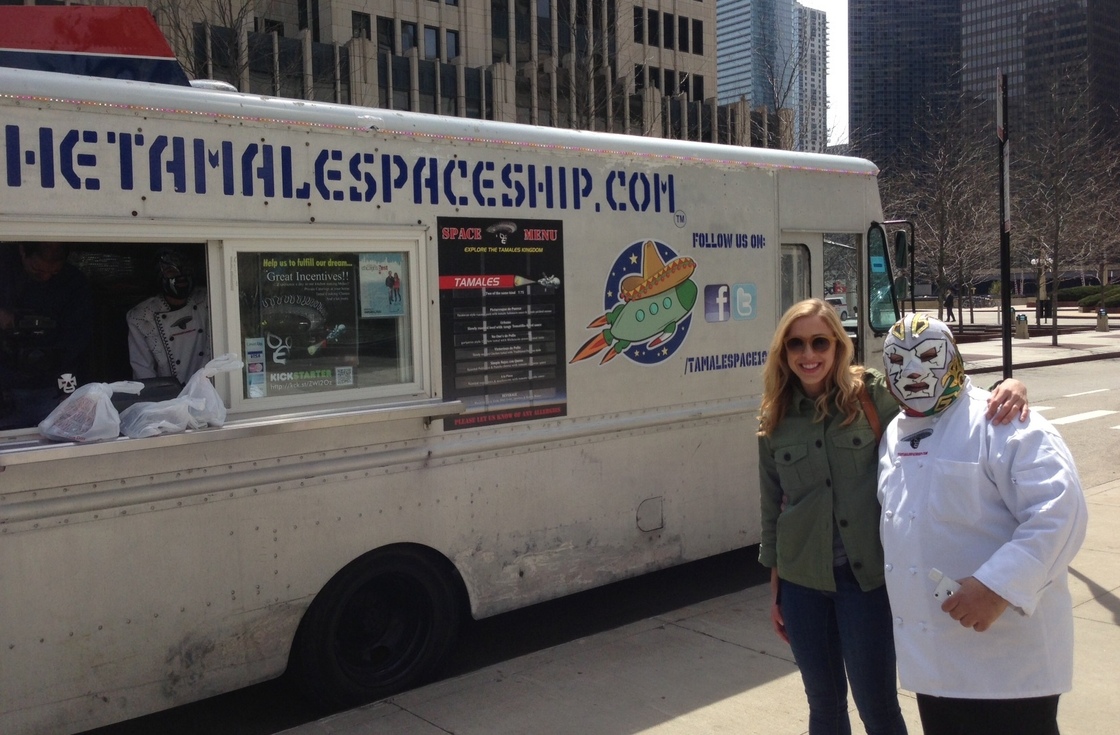 If you're selling Mexican food and not dressed as a Luchador, you're just throwing money away. Also, read Sandwich Monday's review of The Tamale Spaceship . And every other review they've done .