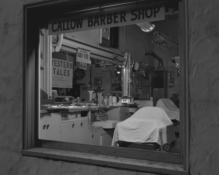 Callow Barber Shop, Bremerton, WA, 1985. ©Kelly Povo
