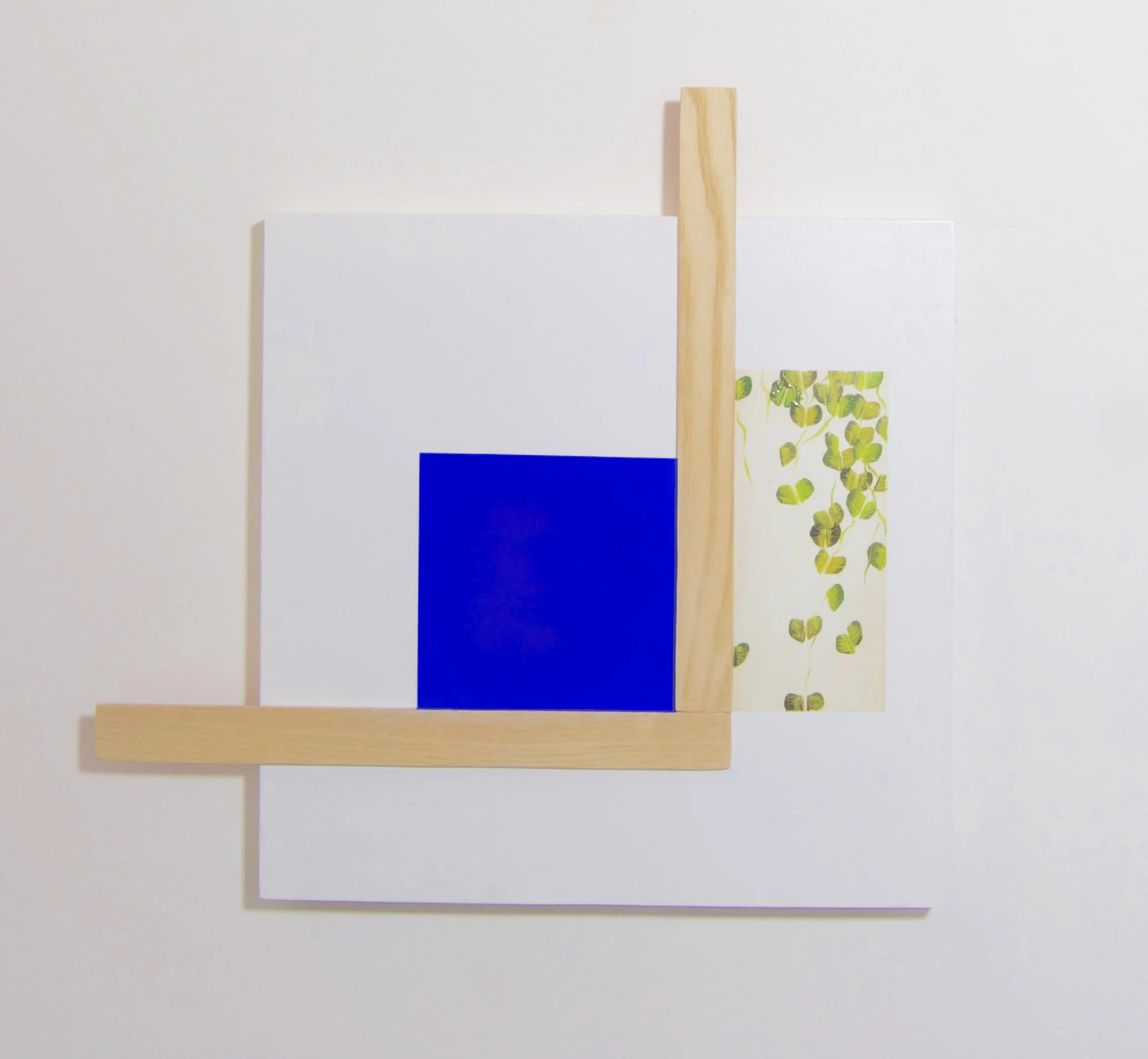 Untitled Blue Square with Veneer