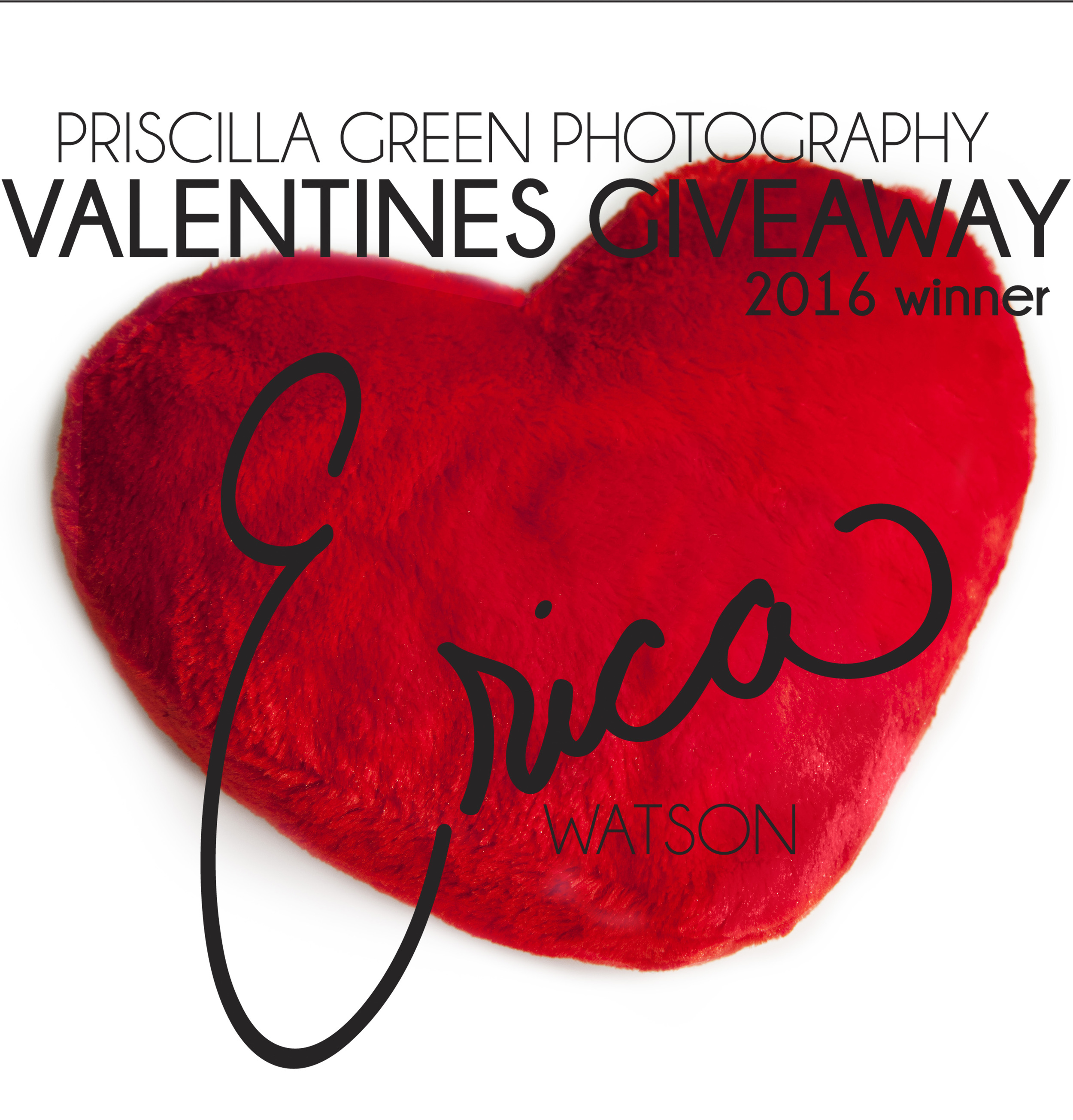 Valentines day winner Erica Watson!