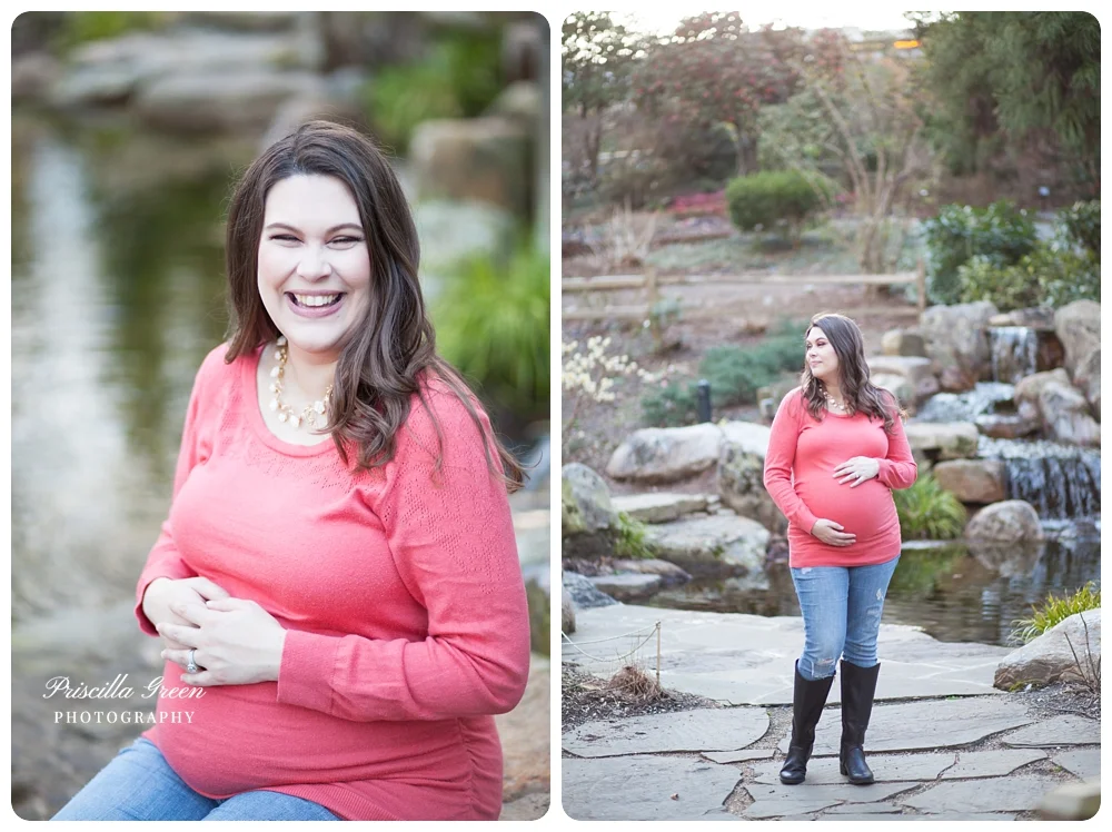 Charlotte Maternity Photographer Uncc Botanical Gardens