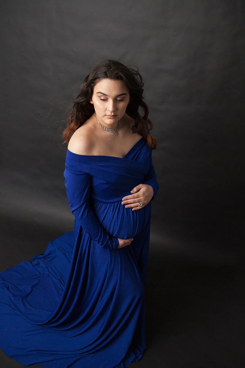 cobalt blue long sleeve dress Steve Madden Women's Blare Mesh Asymmetrical-Hem Midi Dress - Cobalt main image 0