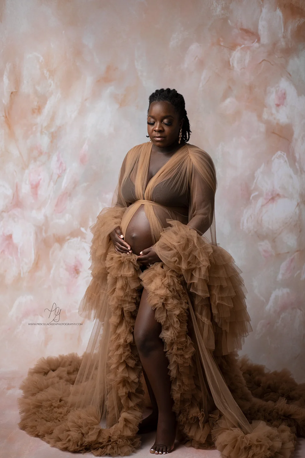 brown tulle maternity dress Kate Light Brown Sexy Tulle Maternity Photoshoot Dress