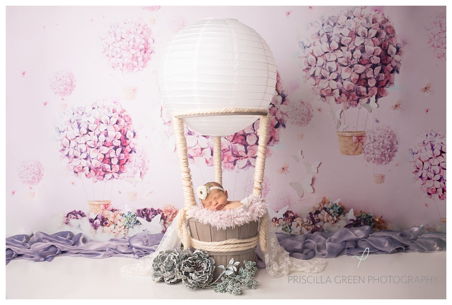  hot air balloon with hot airballoon butterfly backdrop and light wood floor a client favorite set 
