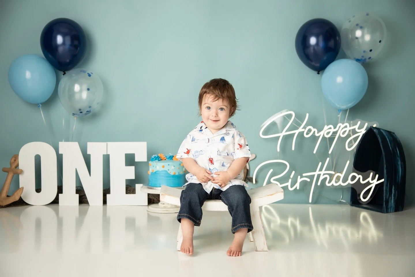 Brother and Sister: can you see the family resemblance? We were lucky enough to capture One Year Milestone's of these siblings 2 years apart. Keep scrolling to see the cuteness🩵🩷⁠
⁠
Sister loved her cake during her milestone session and dug right i