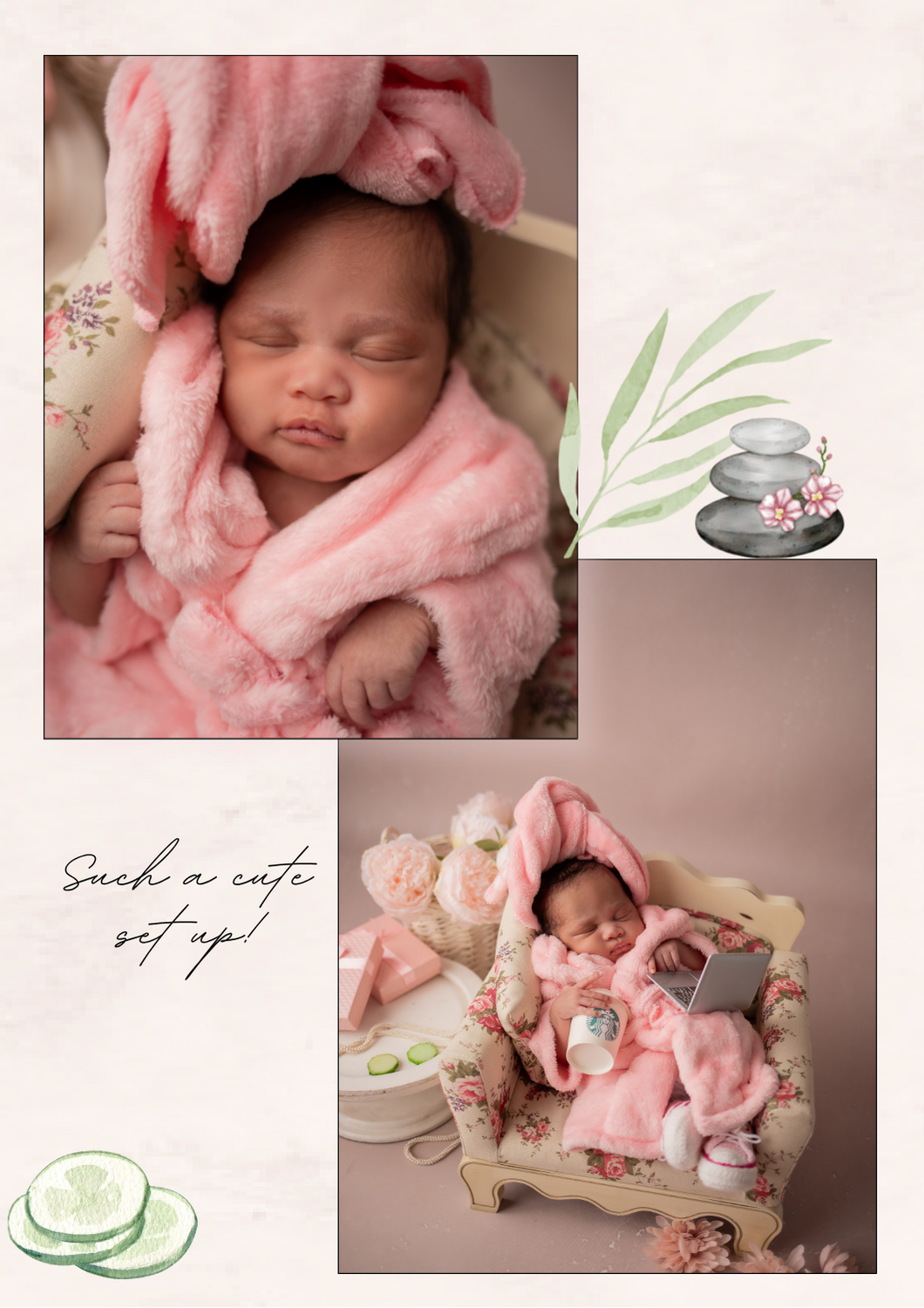 cutest newborn set up spa theme