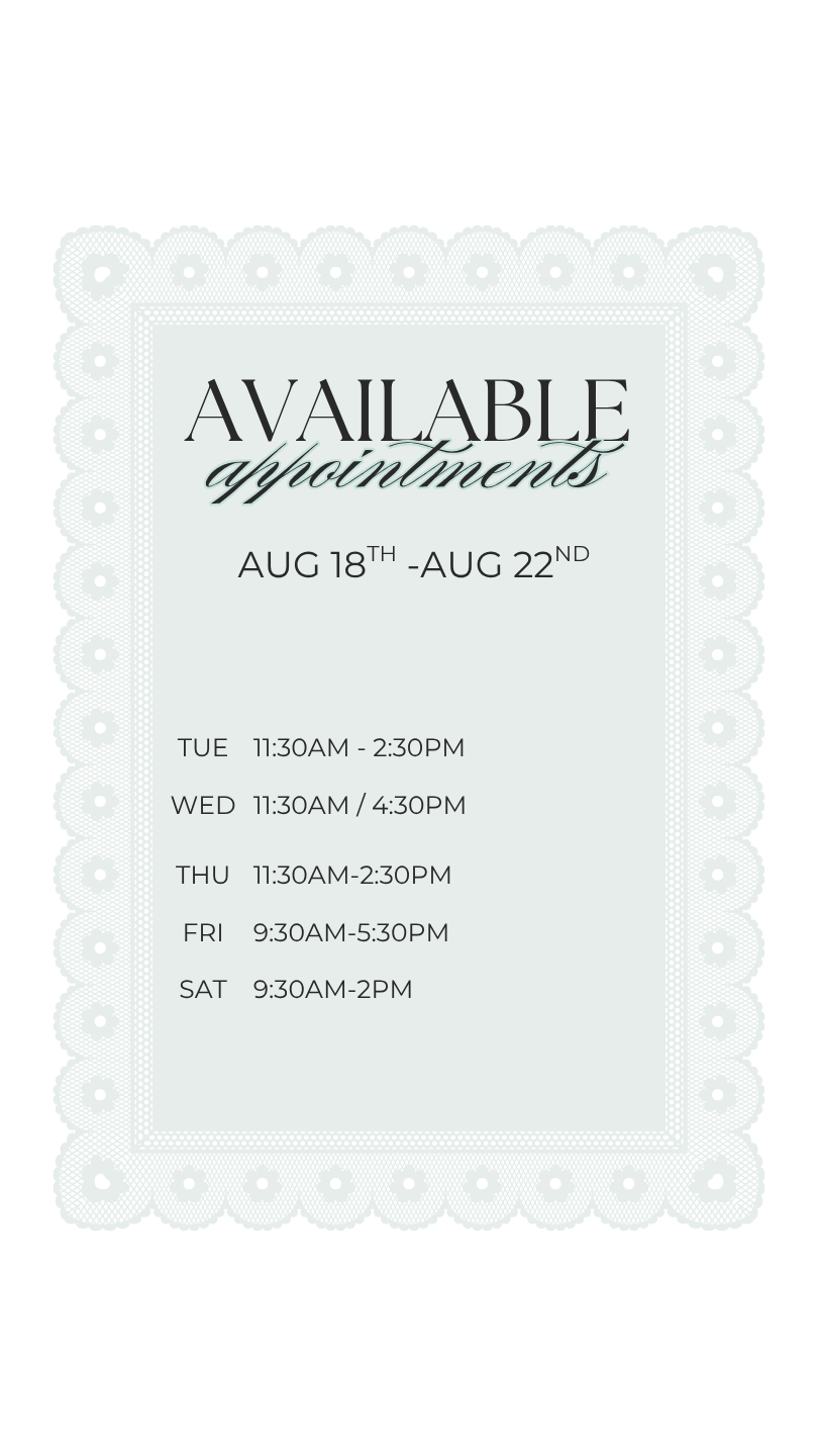available dates next week
