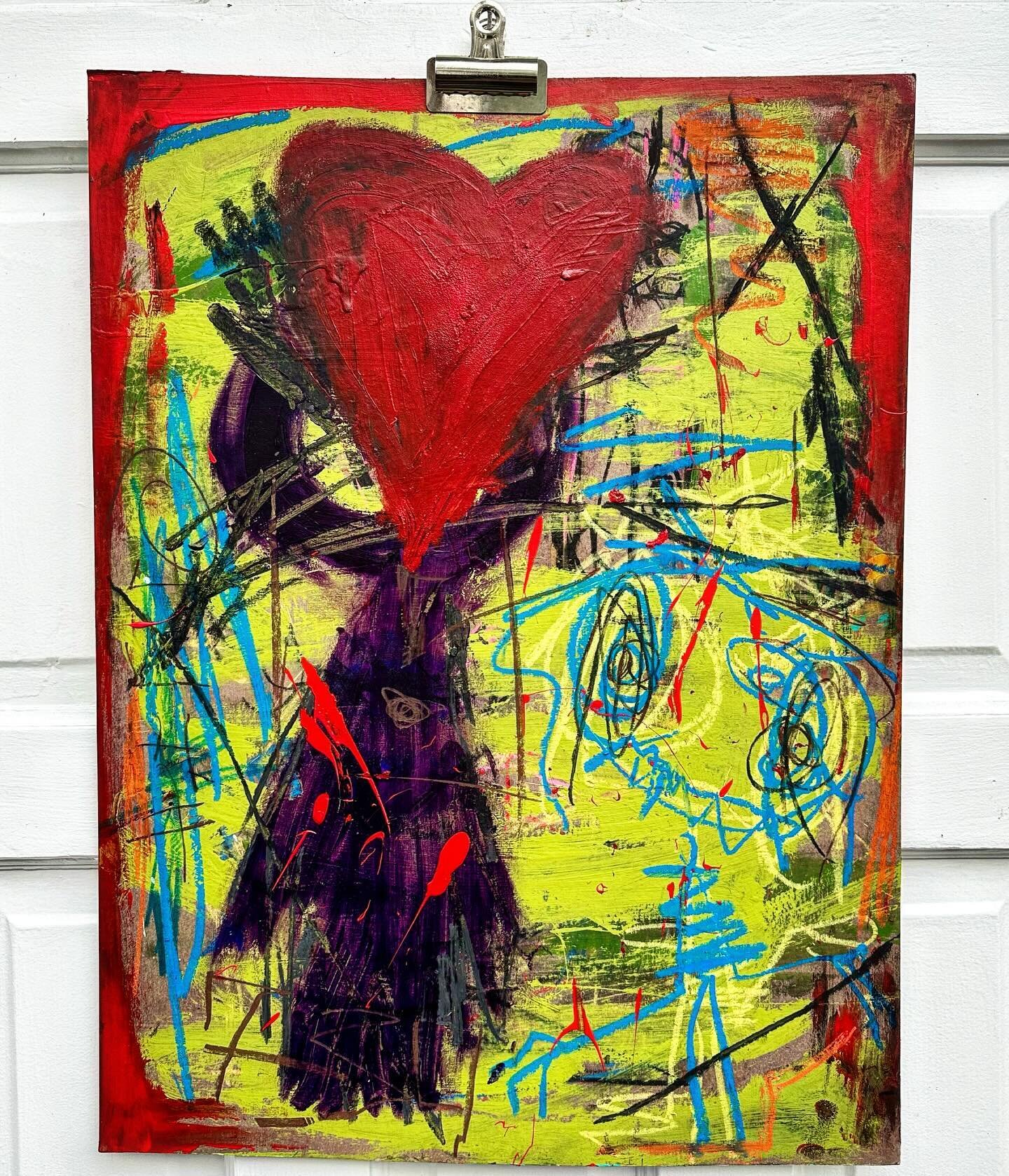 Lettin&rsquo; It Out // $60 // abcorduroy.com
#art #drawing #comics #zzzwalking #abcorduroy #artforsale #magic #ink #oilpastel #acrylic #paint #charcoal #layers #texture #mixedmedia #heart