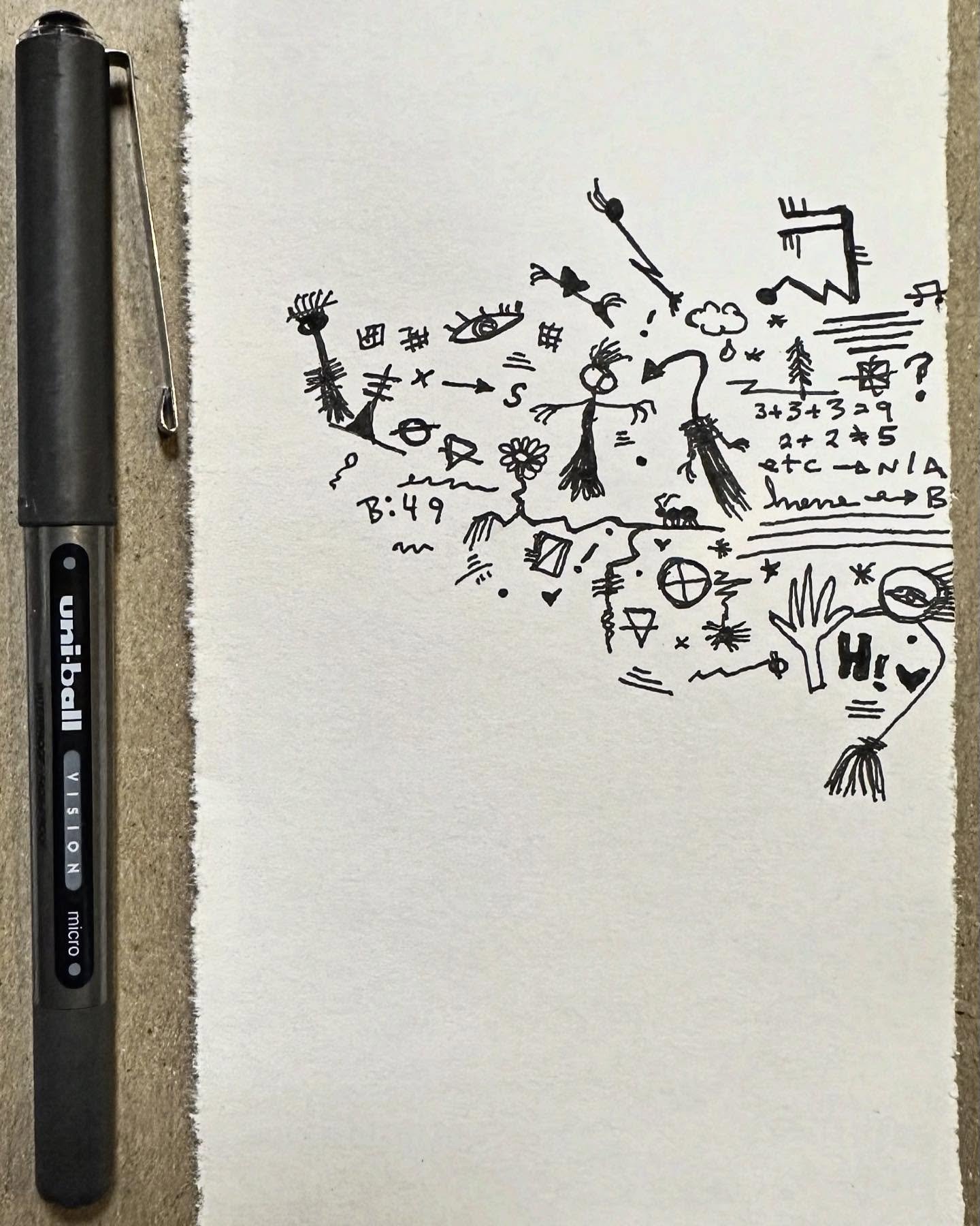 Listen To The Symbols (Magic Access) // abcorduroy.com 
#art #drawing #comics #zzzwalking #abcorduroy #artforsale #magic #uniball #symbols #sigils
