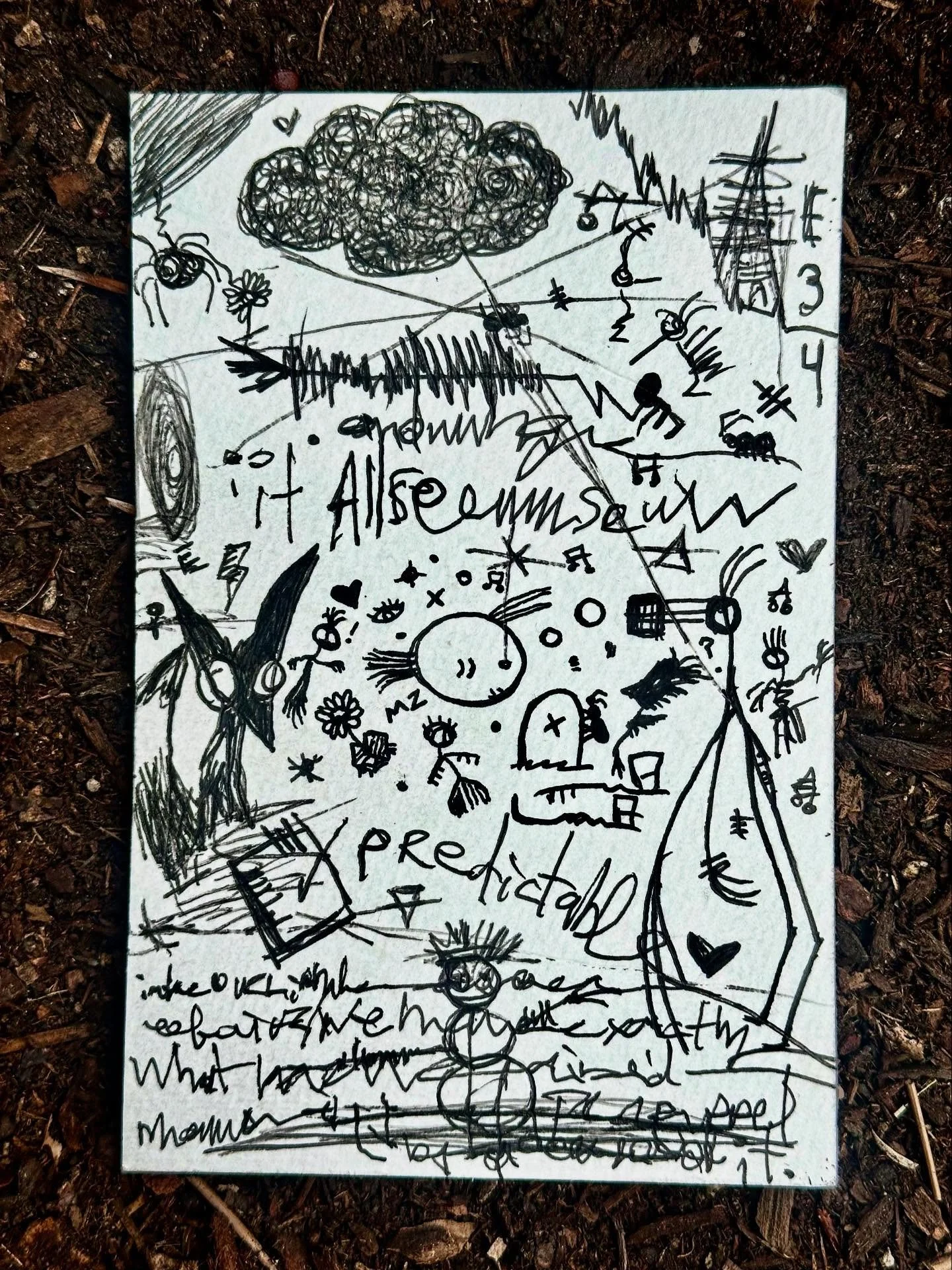 It All Seems Sew Predictable // abcorduroy.com 
#art #drawing #comics #zzzwalking #abcorduroy #artforsale #magic #uniball #symbols #sigils