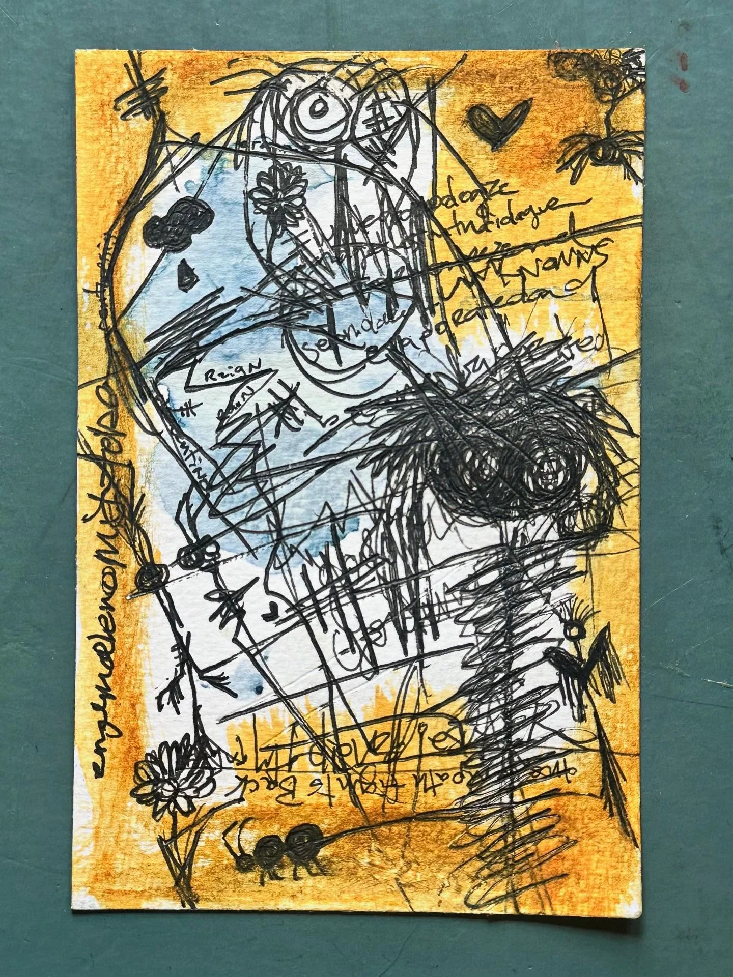 The Empath Fights Back // abcorduroy.com 
#art #drawing #comics #zzzwalking #abcorduroy #artforsale #magic #ink #uniball #symbols #sigils #watercolor