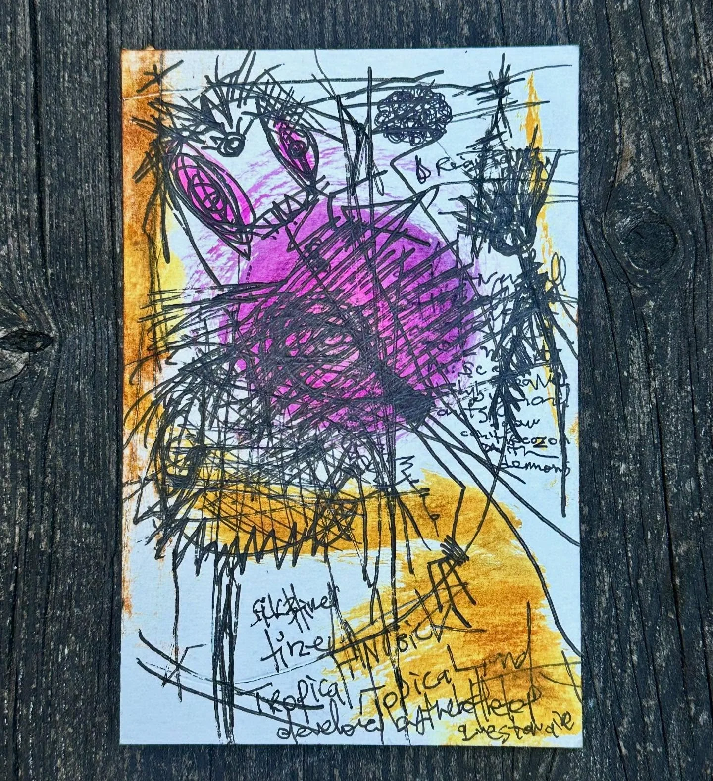 Wandered Off The Yellow Brick Road And Into An Orb // abcorduroy.com 
#art #drawing #comics #zzzwalking #abcorduroy #artforsale #magic #ink #uniball #symbols #sigils #watercolor