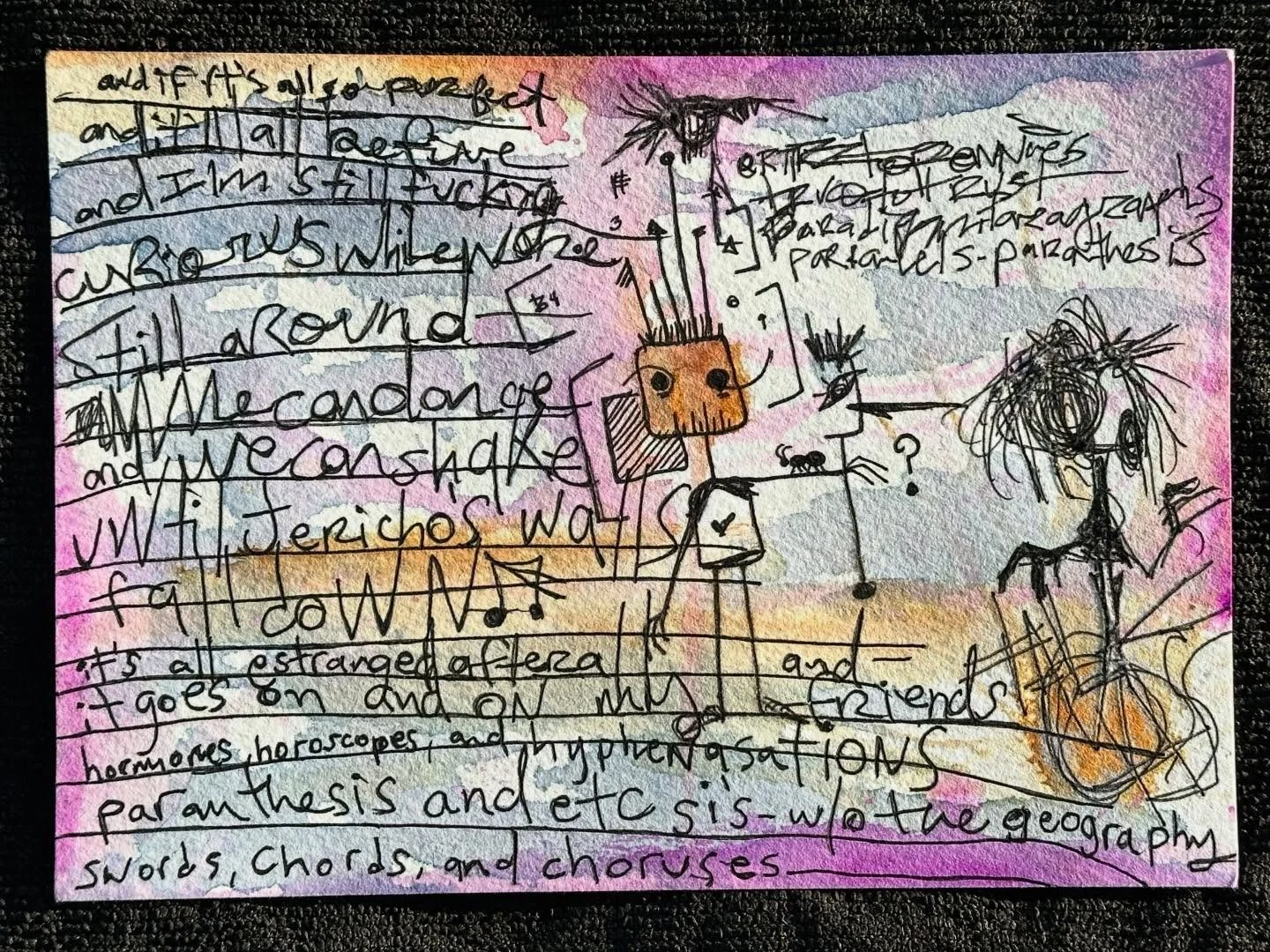 It&rsquo;s All Estranged After All // $20 OBO // #art #magic #watercolor #abcorduroy #zzzwalking